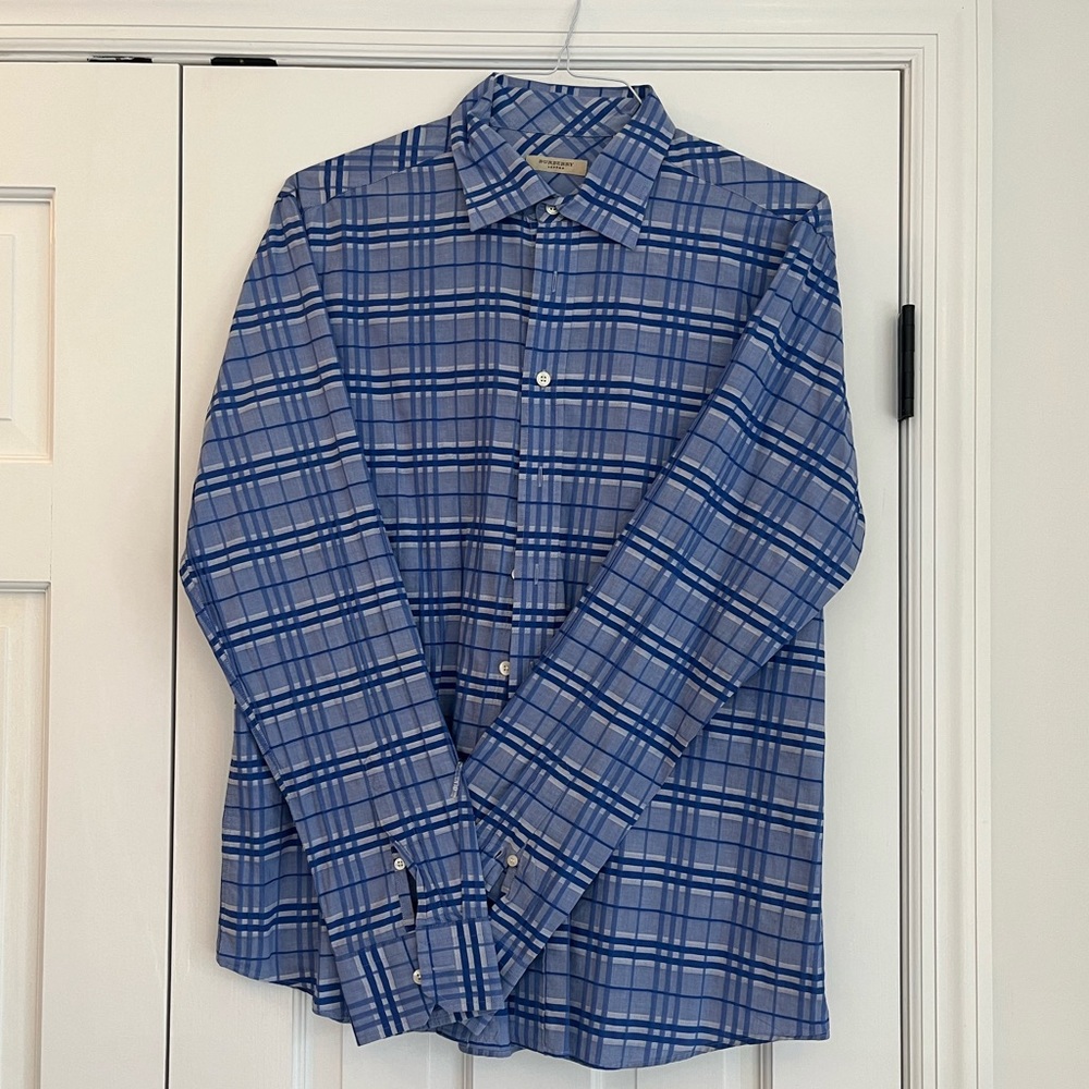 BURBERRY MENS DRESS SHIRT! Worn once! LIKE NEW!!